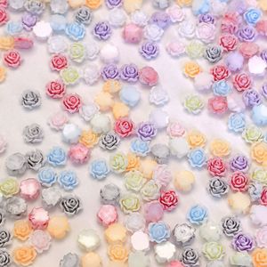 500 Pièces de Décorations <span class=keywords><strong>en</strong></span> Forme de Rose 5mm, Breloques 3D pour Ongles <span class=keywords><strong>en</strong></span> Résine à Dos Plat, Fleurs Multicolores pour Manucure - Product Image 1