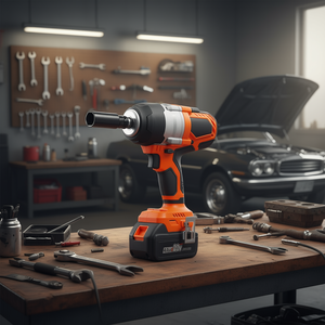 Llave de Impacto Inalámbrica de 20V con Motor sin Escobillas, Enchufe Cuadrado de 1/2 Pulgada, 1300 Nm, para Automoción, con 2 Baterías de 4Ah y Clip para Cinturón - Product Image 2