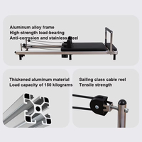 Machine de Pilates pliable professionnelle en aluminium ALU1000 avec barre de repose-pieds réglable pour équipement de fitness à domicile