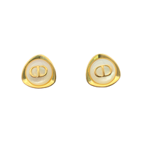 Boucles d'oreilles en coquillage à motif géométrique doré pour mariages et fêtes Bijoux de mode pour femmes