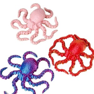 Wholesale 3D Printed Octopus Squid Animal Models with Movable Joints Customizable OEM Children's Toys Made of Plastic - Product Image 5
