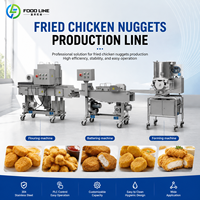Ligne de traitement des aliments prêts à frire, ligne multifonctionnelle de panification et de friture, ligne de production de galettes de poulet