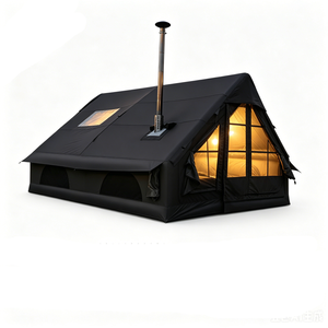 Grande tente de camping familiale gonflable de luxe, portable, quatre saisons, en Oxford, imperméable, résistante aux UV, automatique, une chambre, 12m - Product Image 1