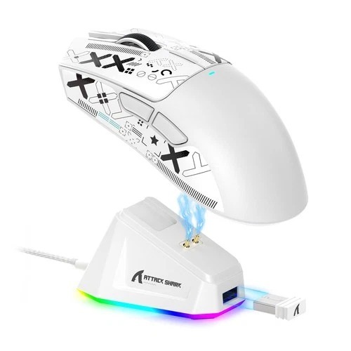 Rechargeable Gaming Dual-Mode 2.4G/ 5.2 Wireless Mouse with Type Interface for Laptop & Desktop