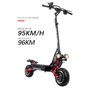 Halo Knight China Factory OEM Hot Sale Foldable E Scooter 60V 6000W Off Road Adult Electric Scooter Auto Balance