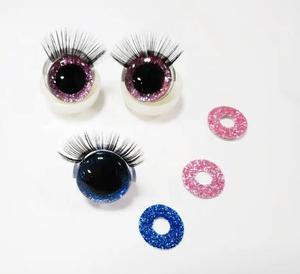 סגנון חדש <span class=keywords><strong>3d</strong></span> סטריאוסקופי פלסטיק קריסטל גל עיניים צעצוע עפעף צעצועים ממולא 12-30 מ "מ בובות ojos de juuguete - Product Image 4