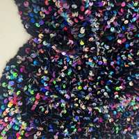 Tela Elástica de Alta Densidad con Diseño de Lentejuelas Bordadas, 95% Poliéster, 5% Elastano, Certificación OEKO-TEX, para Vestidos de Novia