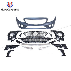 Kit de carrocería de coche deportivo, piezas de carrocería, rejilla de parachoques delantero, <span class=keywords><strong>2014</strong></span>-19y Class 4 puertas upgrade 205 mejora a C63 C43 - Product Image 6