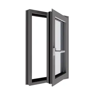 맞춤형 여닫이 창 도어 시스템 이중 유리 허리케인 충격 알루미늄 슬라이딩 창