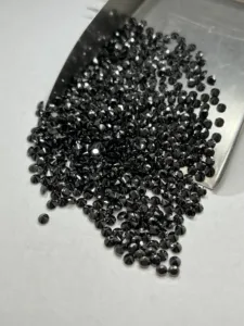 Zhanhao perline Moissanite nere all'ingrosso 1 carato 0.8-2.9mm Melee gemme sciolte rotonde colorate Moissanite Pass Diamond Tester