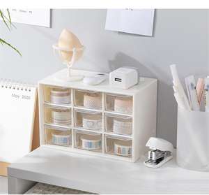 Großhandel Mini Schrank Aufbewahrung sbox 9-Fach Schublade für Schmuck Kosmetik Familien organization Großhandel Aufbewahrung boxen & Behälter - Product Image 5