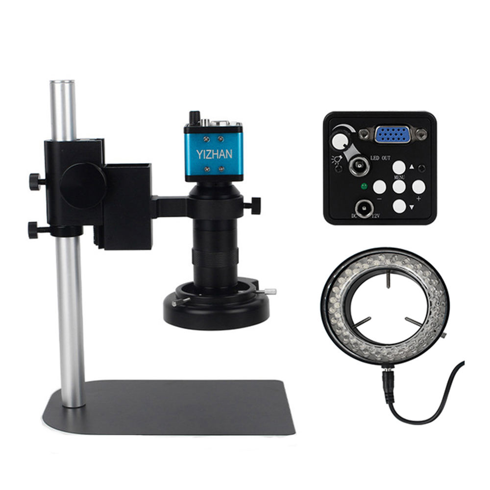 Digital Microscope VGA for Electronics Full HD Microscope Camera Soldering Electron Microscope LED Light 130x Lens