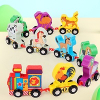CPC Train magnétique en bois Opération numérique Animal Lettre Exercice cognitif Jouet pour bébé Éducatif Petite enfance Autre