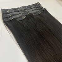 Extensions à clips invisibles 120g 6 pièces, extensions de cheveux à clips en PU injecté sans couture, cheveux humains vierges non traités pour femmes