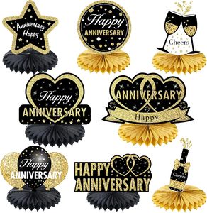 Decorazioni per Anniversario <span class=keywords><strong>di</strong></span> Matrimonio, Centrotavola a Nido d'Ape, Accessori per Feste a Tema Anniversario - Product Image 1