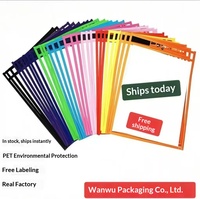 Stock de fiches PVC A4 transparentes, laminées, effaçables et réutilisables, pour l'apprentissage précoce des enfants, le traçage, la peinture et la couture, à suspendre