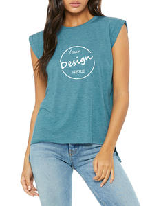 High Quality <b>Ladies</b> <b>Sleeveless</b> Gym Workout Tank Top Wholesale Screen Printed Plain Modal Spandex T-<b>Shirt</b> Custom Logo Casual - Product Image 6