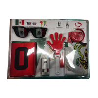 Kit d'accessoires de supporter de football personnalisé de haute qualité 2026 FOCUS en polyester, articles de fête de football portables pour la promotion commerciale