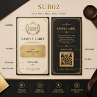 Étiquettes personnalisées en feuille d'or pour flacons de peptides, autocollants imperméables pour petits échantillons, service d'impression QR et de lots OEM