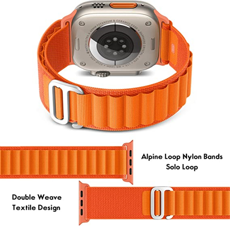 Alpine Loop Band For Apple Watch Strap 49 44 40 45 41 42 38 mm Bracelet iWatch Ultra Series 7 6 5 3 se 8 Nylon Sport Watchband