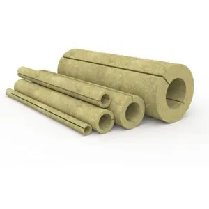 foil heat resistant insulation rock wool pipe insulation prices rock wool pipe tube supplier