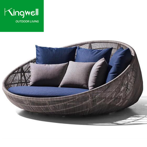 Sofá de mimbre retráctil moderno para exteriores, cama de dí<span class=keywords><strong>a</strong></span> de ratán para jardín, parque, hotel, piscina, playa, tumbona de ratán - Product Image 6