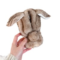 Coque de protection antichoc en peluche lapin couché en fausse fourrure de vison pour iPhone 15 16 17 18 Pro Max 14 13