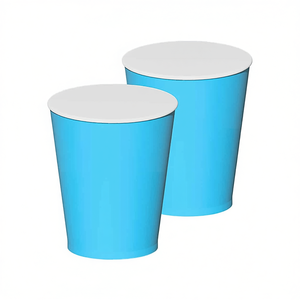 Party Love - Vasos Desechables de 270 cc, 8 Piezas, Color Azul Bebé, Ecológicos - Product Image 1