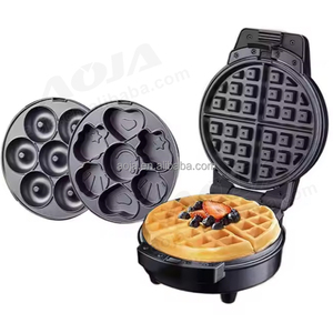 Aoja Biểu Tượng Tùy Chỉnh 3 Trong 1 Không Dính Có Thể Tháo Rời Vòng Hình Dạng Dễ Thương Bỉ Nhồi Bông Donut Nhà Sản Xuất Điện Chuyên Nghiệp Mini <span class=keywords><strong>Waffle</strong></span> <span class=keywords><strong>Maker</strong></span> - Product Image 2