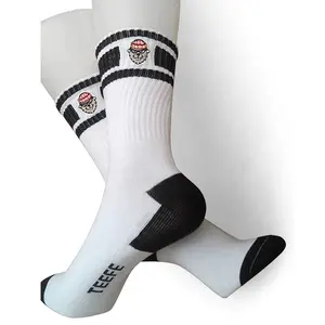 Tùy Chỉnh Động Vật Thể Thao Sock Chim Thêu Logo Trắng Khăn Sock