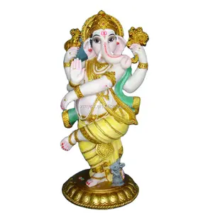 Colorful painting resin handmade hindu gods standing ganesha