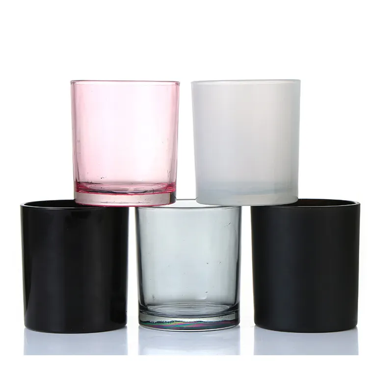China Groothandel Promotie Oem Lage Prijs Custom Geribbeld Getinte Luxe Pot Glas Voor Kaars
