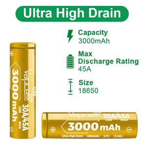 베스트 셀러 Vapcell U30 <span class=keywords><strong>18650</strong></span> <span class=keywords><strong>3000mah</strong></span> 리튬 이온 배터리 3.7V 리튬 이온 <span class=keywords><strong>18650</strong></span> 충전식 배터리 전동 공구 - Product Image 3