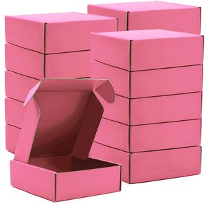 Embalaje de correo de cartón corrugado cosmético de color rosa personalizado, productos de belleza, caja de envío postal con diseño de logotipo - Product Image 1
