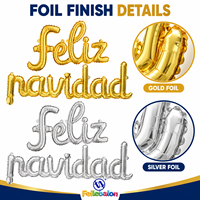Ballon en aluminium « Feliz Navidad » pour enfants, idéal pour les activités de fête de Noël, vente en gros OEM/ODM