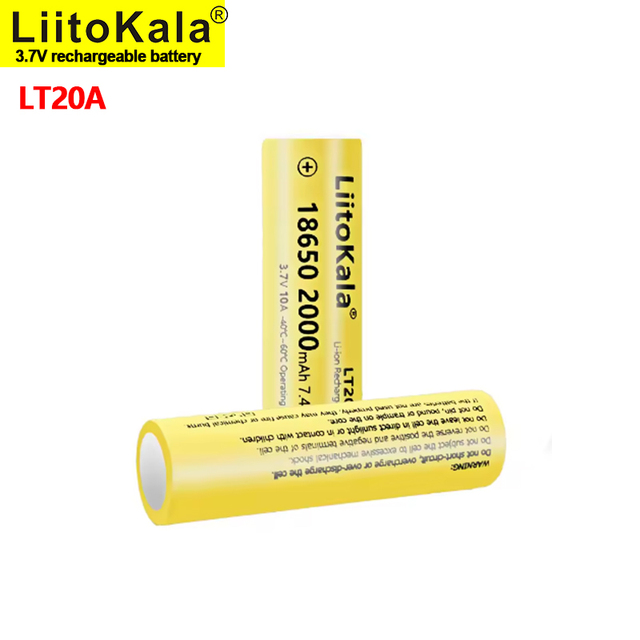 LiitoKala LT20A 3.7V 18650 2000mAh Lithium-ion Rechargeable Battery Suitable for Strong Light Flashlight Headlamp Mobile Phone