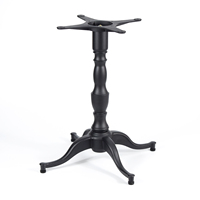 Base de table en fonte noire à 4 pattes, vente en gros directe d'usine, pieds de table en métal pour restaurant, café, mobilier commercial