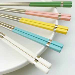 Stainless Steel Chopsticks Square 304 Powder Coated Colorful Home Use - Product Image 2