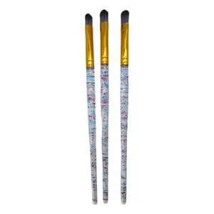 Набор масляных красок и акриловых кистей для художника с простой деревянной ручкой