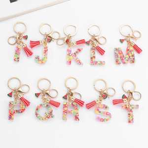 26 Llaveros de Acrílico Coloridos con Letras Iniciales en Inglés, Colgante de Resina con Forma de Fruta para Niñas, Accesorio Bonito para Bolsos y Llaves, Regalo - Product Image 4