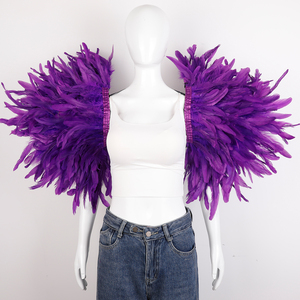 <span class=keywords><strong>Ailes</strong></span> en plumes cousues à la main unisexes pour carnaval, Halloween, déguisement, mariage, cosplay, danse, performance, avec sangles de bras souples et élastiques - Product Image 6