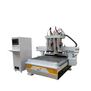 CE aprobado 1325-4T cnc router máquinas/cnc máquina de corte de madera/cnc precio de la máquina con cuatro cabezas