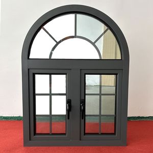 Fenêtre à battant moderne en aluminium à rupture de pont thermique, résistante aux ouragans, à double vitrage, écoénergétique, insonorisée et économique pour villa - Product Image 4