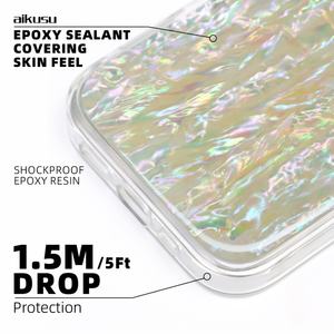 Funda para Teléfono Móvil Aikusu, Personalizable, con Diseño de Concha Marina y Madreperla, para iPhone 17, 16, 15, 14, 13 Pro Max - Product Image 2