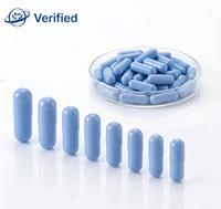 Ventes directes d'usine 0 #   Capsules vides végétales bleues pour médicaments, capsules HPMC halal pour tests