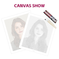 Cadeaux personnalisés, kits d'art à peindre par numéros, photos de couple personnalisées, ensemble de peinture à l'huile pour adultes débutants, décoration de la maison