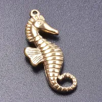 Pendentifs en acier inoxydable Senmei couleur or, animaux marins (coquillages, poissons, tortues, étoiles de mer) pour la fabrication de bijoux DIY