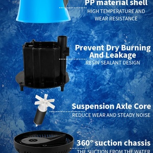 Freesea 25W Cilindro de lujo Bombas de agua sumergibles 317 galones/H 1,8 M <span class=keywords><strong>Peces</strong></span> al aire libre Koi Estanque Succión inferior Mango oculto de plástico - Product Image 4