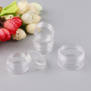 Pots cosmétiques cylindriques transparents en PP avec couvercle à vis, sérigraphiés pour le stockage d'échantillons de maquillage 2g 3g 5g 10g 15g 20g - Product Image 4