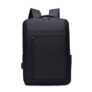 Sac à dos unisexe personnalisé grande capacité avec chargement USB, fermeture éclair géométrique, décontracté, léger, doublure polyester, imperméable, pour affaires - Product Image 2